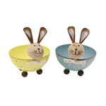 LE FORGE Whimsical Bunny Head Bowls Assorted