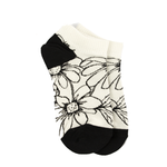 STELLA & GEMMA Socks Black/White Etched Flowers