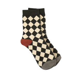 STELLA & GEMMA Socks Checkered Board Black & Cream