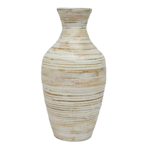 RML Burleigh Bamboo Vase Whitewash 40cm