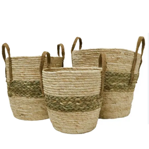 RML Suva Woven Basket Natural & White