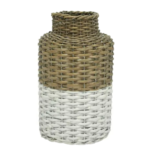 RML Harper Woven Vase Natural & White