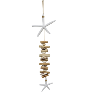 LA VIDA Hanging Driftwood Starfish White