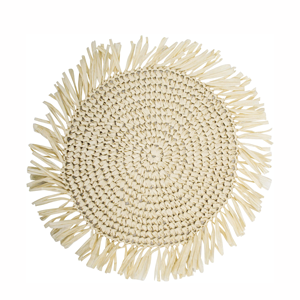 LA VIDA Placemat Raffia Bleach