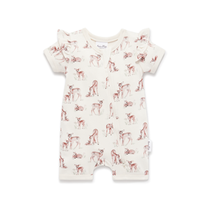 ASTER & OAK Fawn Meadow Zip Romper