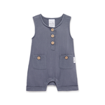 ASTER & OAK Flint Blue Muslin Romper