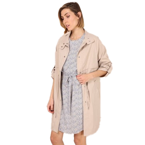 BEAU Charlie Long Trench Jacket Beige Medium