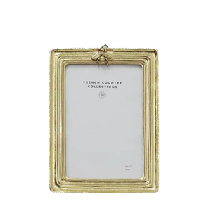 FRENCH COUNTRY Ribbed Bee Frame Gold 4x6