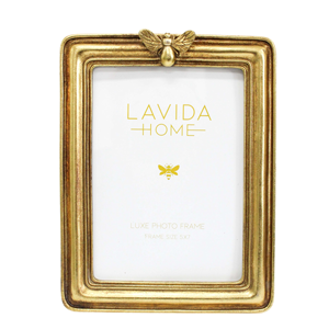 LA VIDA Bee Aged Gold Photo Frame 5x7