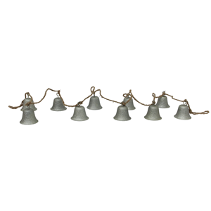 FRENCH COUNTRY Bell Garland Crackle Grey