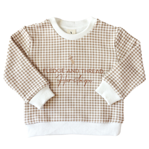 FLEDGE & THREAD Brown Gingham Jumper