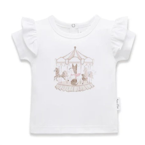 ASTER & OAK Carousel Print Flutter Tee