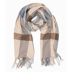 ANTLER Scarf Check Taupe & Soft Blues