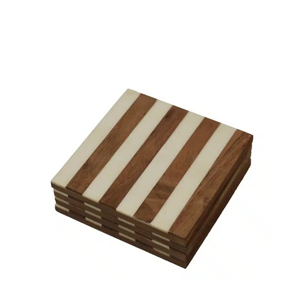 LE FORGE Coaster Resin Stripes Set4