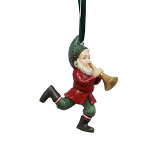 FRENCH COUNTRY Vintage Elf Playing Trumpet