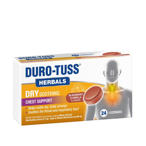 Duro-Tuss Lozenges Herbals Dry Chest Support 24s
