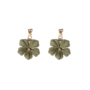 STELLA & GEMMA Earrings Dangly Flower Martini Olive