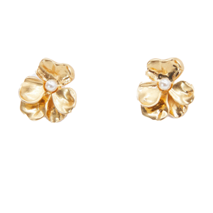 STELLA & GEMMA Earrings Flower Petal Pearl Centre