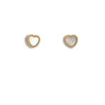 STELLA & GEMMA Earrings Gold Mop Heart