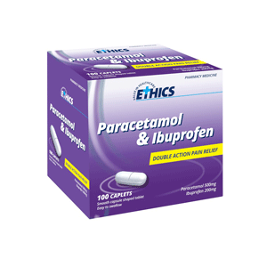 Ethics Paracetamol & Ibuprofen 100 Caplets