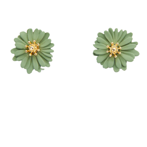 STELLA & GEMMA Earrings Flowers Granite Green