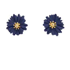 STELLA & GEMMA Earrings Flowers Navy