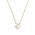 STELLA & GEMMA Necklace Gold Mop Clover