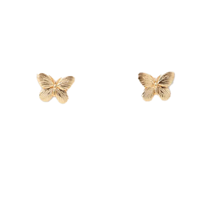 STELLA & GEMMA Earrings Gold Solid Butterfly