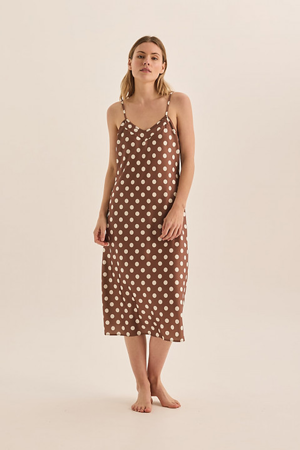 GINGERLILLY Hannah Brown Spot Nightie