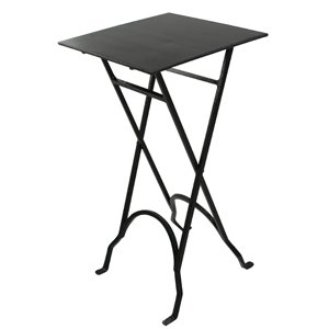 FRENCH COUNTRY Square Iron Side Table Black