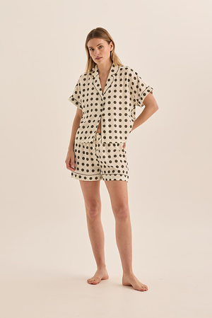 GINGERLILLY Jillian Olive Spot Short Set