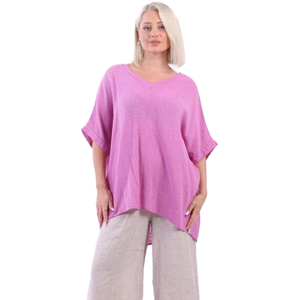 BEAU Kellie Cotton Tie Top Flamingo