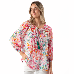 STELLA & GEMMA Blouse Kokomo Mosaic Pebble