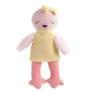 LIVING TEXTILES Knitted Animal Toy Freya The Flamingo
