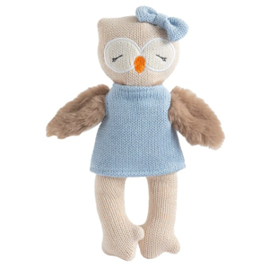 LIVING TEXTILES Knitted Animal Toy Ollie The Owl