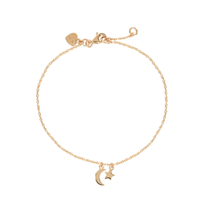 LINDA TAHIJA Bracelet Star & Moon Rose Gold