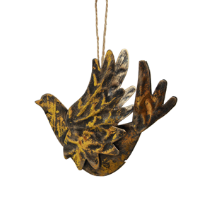 FRENCH COUNTRY Antique Gold Dove Hanging Decoration