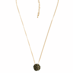 STELLA & GEMMA Necklace Large Ball Flower Olive