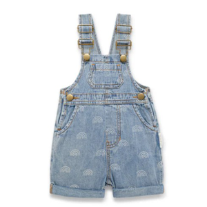ASTER & OAK Light Denim Rainbow Overalls