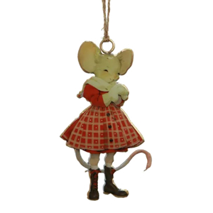 FRENCH COUNTRY Maggie Red Check Hanging Mouse