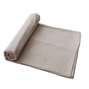 MUSHIE Swaddle Natural Striped