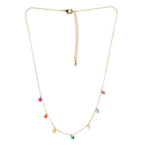 STELLA & GEMMA Necklace Gold Rainbow Beads