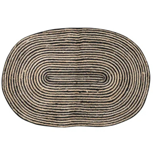 LE FORGE Jute Oval Door Mat Stripe