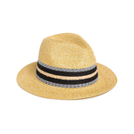 STELLA & GEMMA Hat Panama Natural/Black Stripes