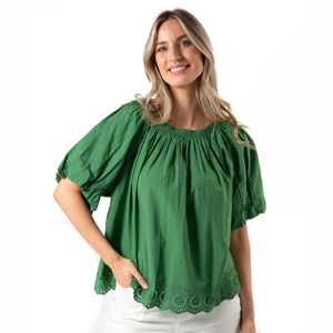 STELLA & GEMMA Blouse Paros Juniper Green