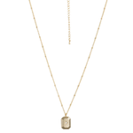 STELLA & GEMMA Necklace Gold Rectangle Locket With Star
