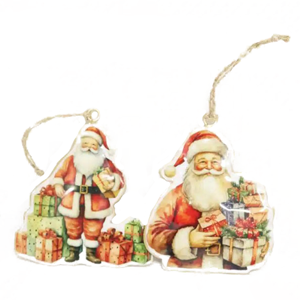 LE FORGE Santa w Parcel Vintage Hanging