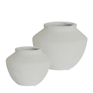 CC INTERIORS Santorini White Athena Urn