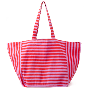 STELLA & GEMMA Bag Shopper Red & Pink Stripe