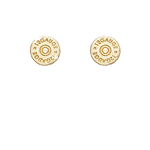 ANTLER Earrings Shotgun Shell End Gold